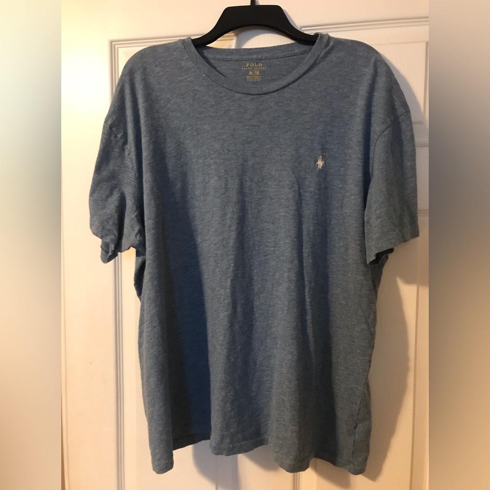 Polo Ralph Lauren Classic Fit Crew Neck Short Sleeve Heather Blue Mens XL